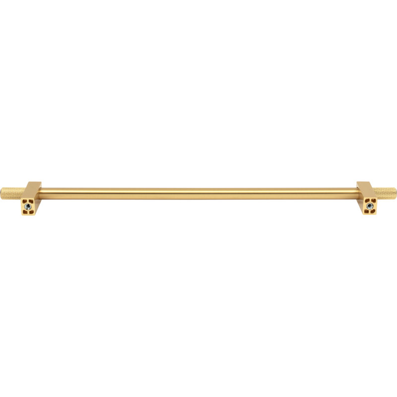 Larkin 4 Knurled Ends Bar Pull, Brushed Gold, 3 3/4"