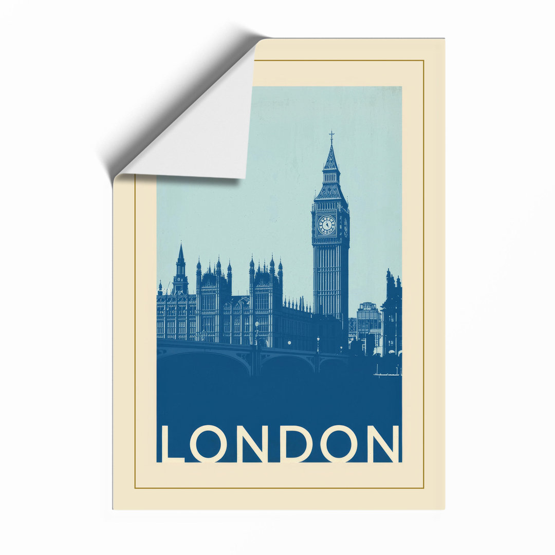 Postcard from London Vintage Framed Art Print