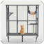 Catio extensible avec 3 plateformes et hamac 3 portes pour une utilisation toute saison