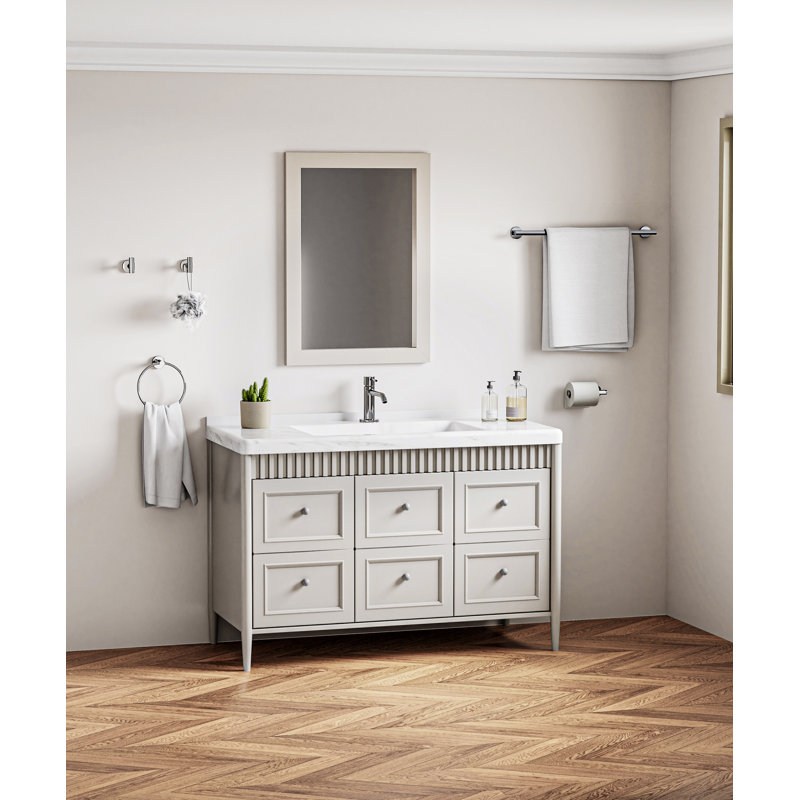 VIBRANTBATH 5-Piece Stainless Steel Bathroom Hardware Set, Sturdy & Easy to Install with Stylish Design, Polished Chrome