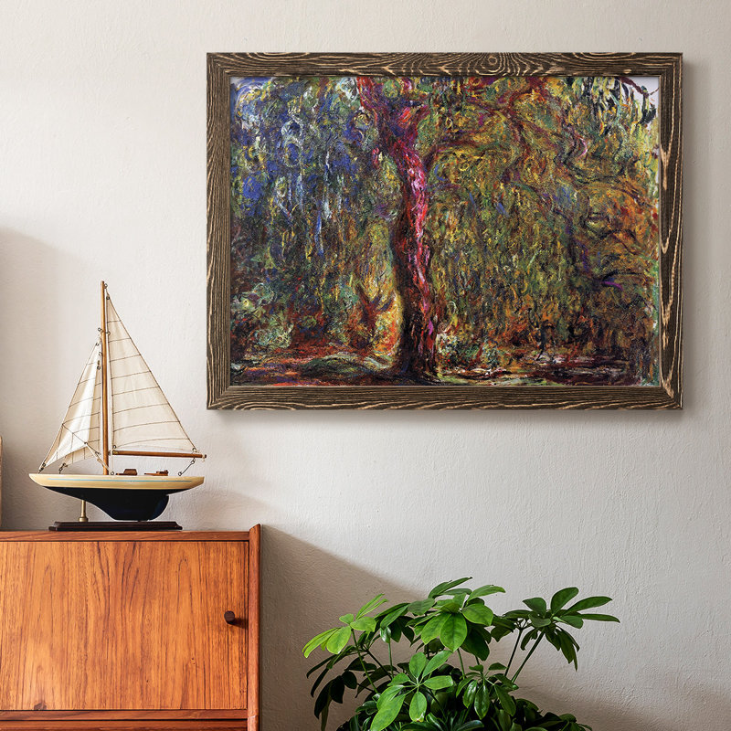 «Weeping Willow 4», reproduction d'art sur toile encadrée, Noyer, H 18 po x l 26 po x P 1,5 po