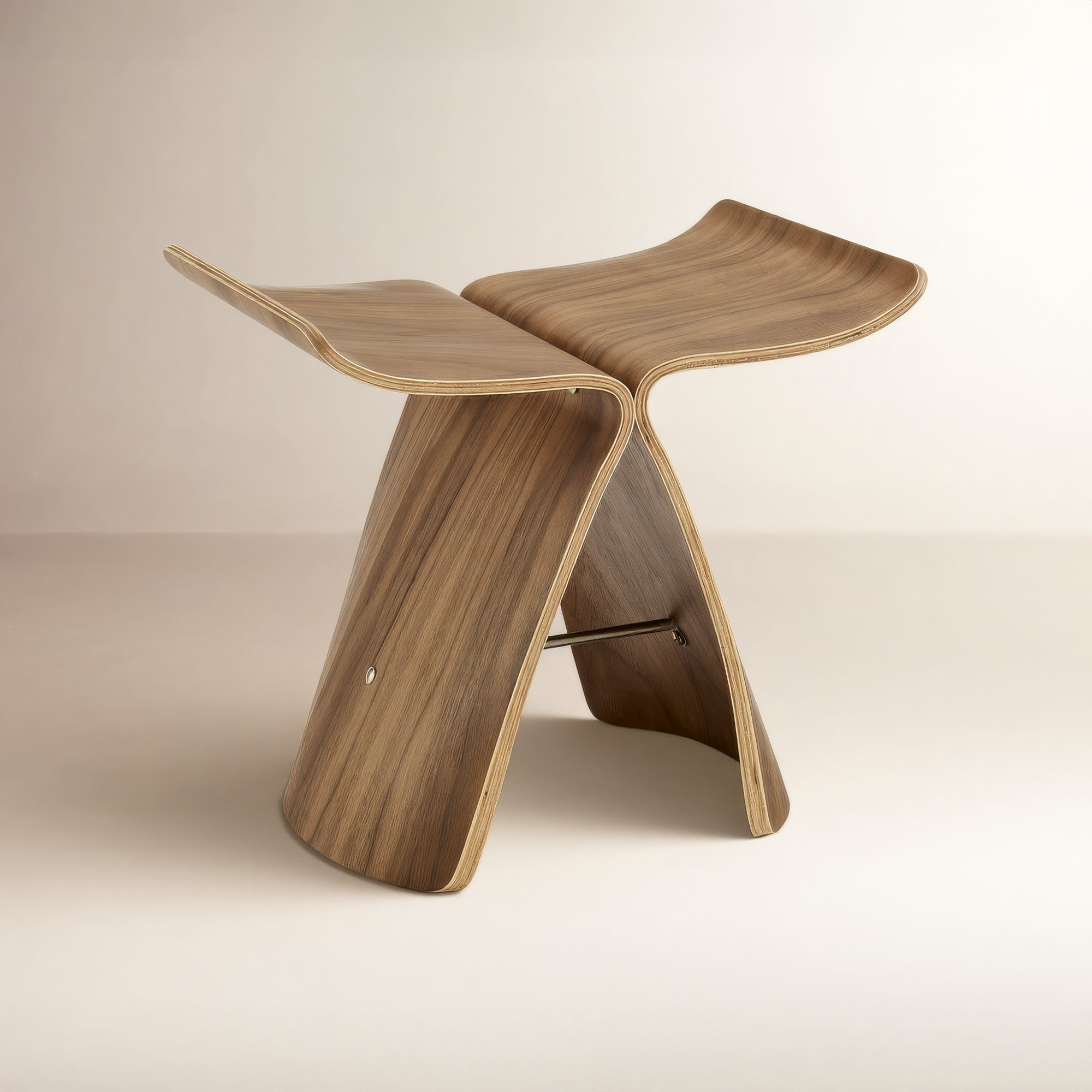 Nadir 16.93" W Plywood End Table , Walnut