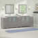Karson 96'' Double Bathroom Vanity with Ceramic Top with Mirror