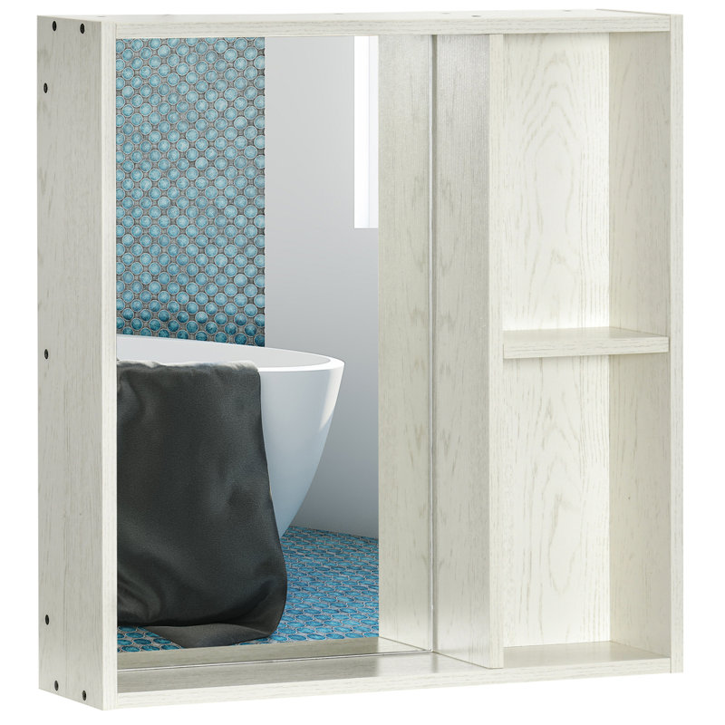 Armoire à pharmacie murale avec miroir 31,5 "x 25,5" Kleankin, H 25,5 po x l 24,75 po x P 6 po