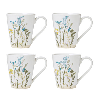 Wildflowers Mugs, Set Of 4