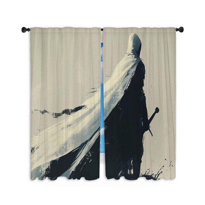 Paire de rideaux obscurcissant en polyester Yarlyn, L 20 po x L 63 po