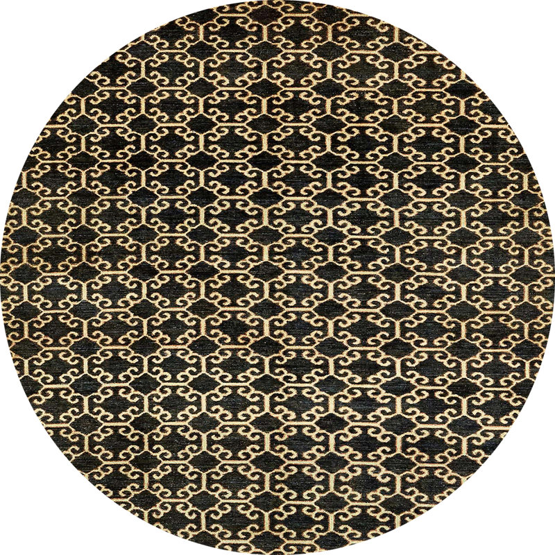 Tapis abstrait moderne 372, Rond 8 pi