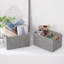 Panier de rangement, ensemble de 2 paniers en papier tissé à la main, petits paniers de rangement pour organiser le panier de papier hygiénique, grands bacs de rangement pliables pour tablettes