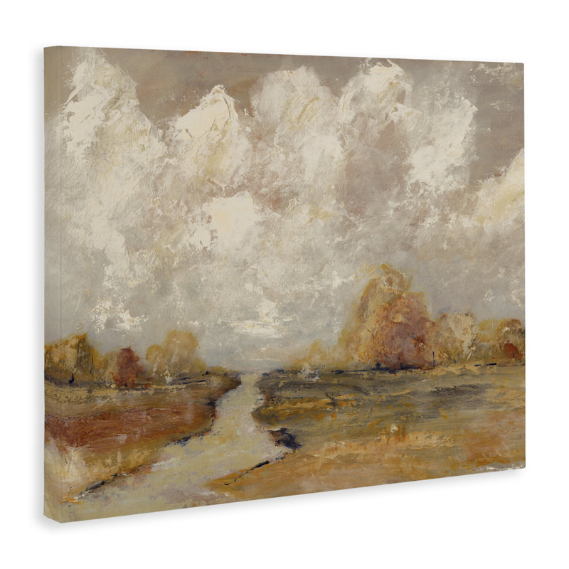 Toile de paysage doré, design par Amanda Hilburn, H 24 po x l 30 po