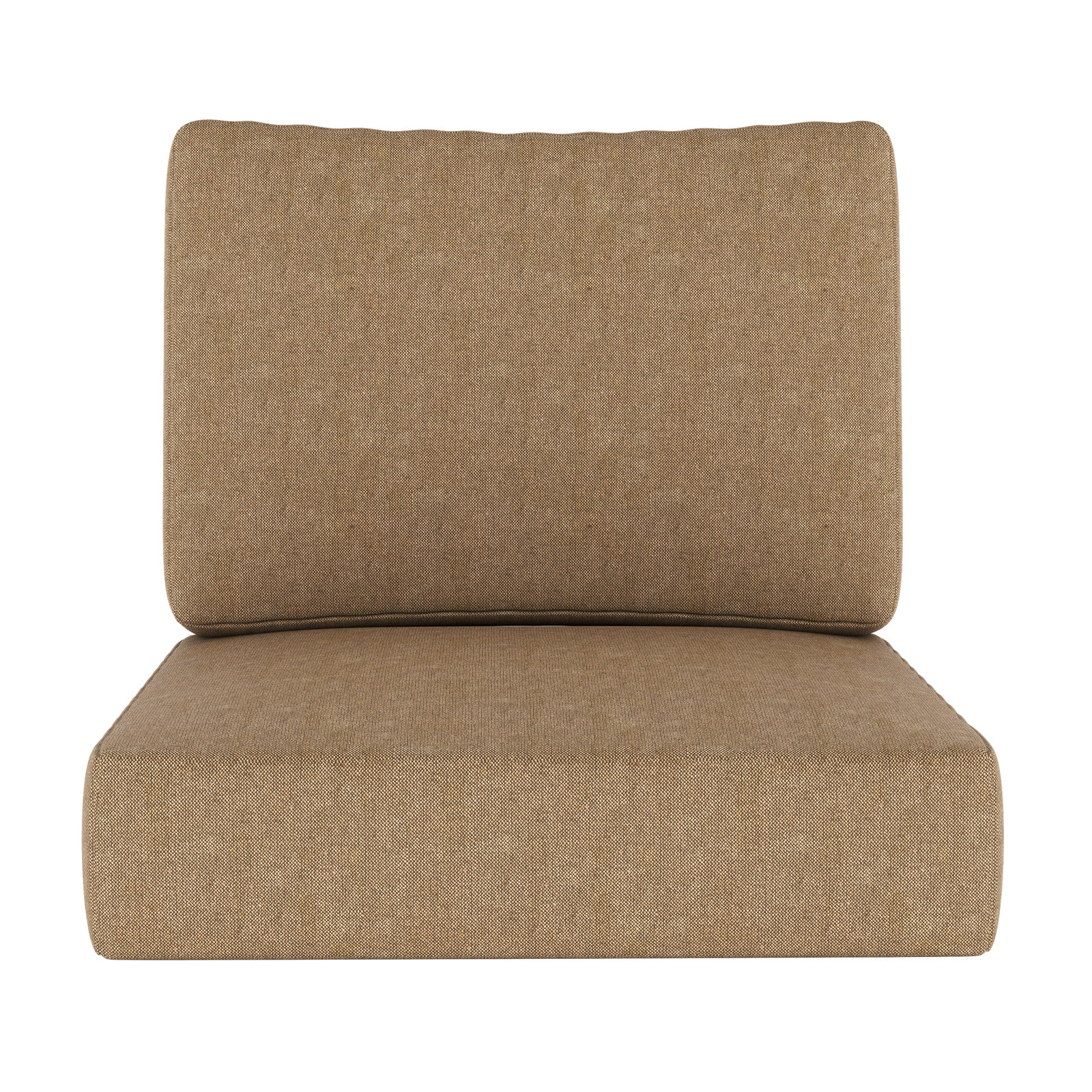 Amala Outdoor Sunbrella® Seat/Back Cushion, Sunbrella® Canvas Heather Beige , 25" W x 25.5" D