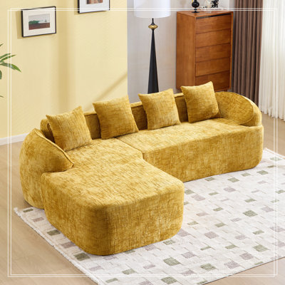 Canapé en chenille en L