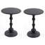 2P, table de bout vintage en métal, table d'appoint ronde pour table de chevet et table d'appoint