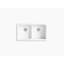 IronTones® Kohler 33" L x 18.75" W Drop-in Smart Divide Double-Equal Kitchen Sink-71826966
