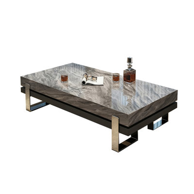Minimalism Sintered Stone Coffee Table by Orren Ellis