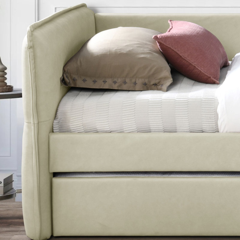 Daybed With A Trundle, Tan