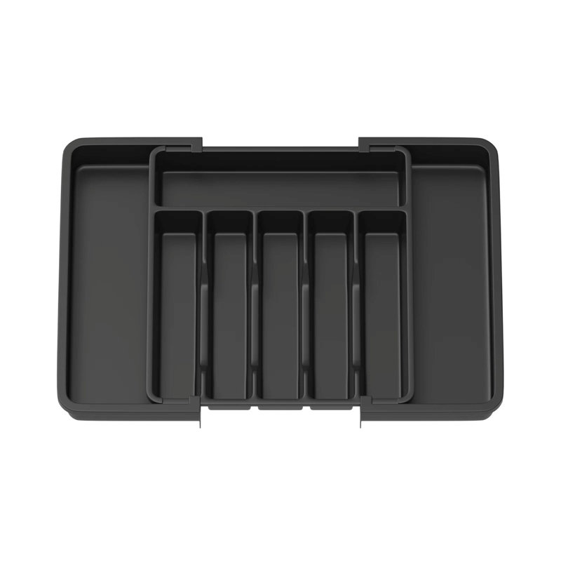 Cutlery Drawer Organiser, 33-57cm Expandable Utensil Tray For Kitchen With 8 Compartment Holders,for Spoons Forks Knives