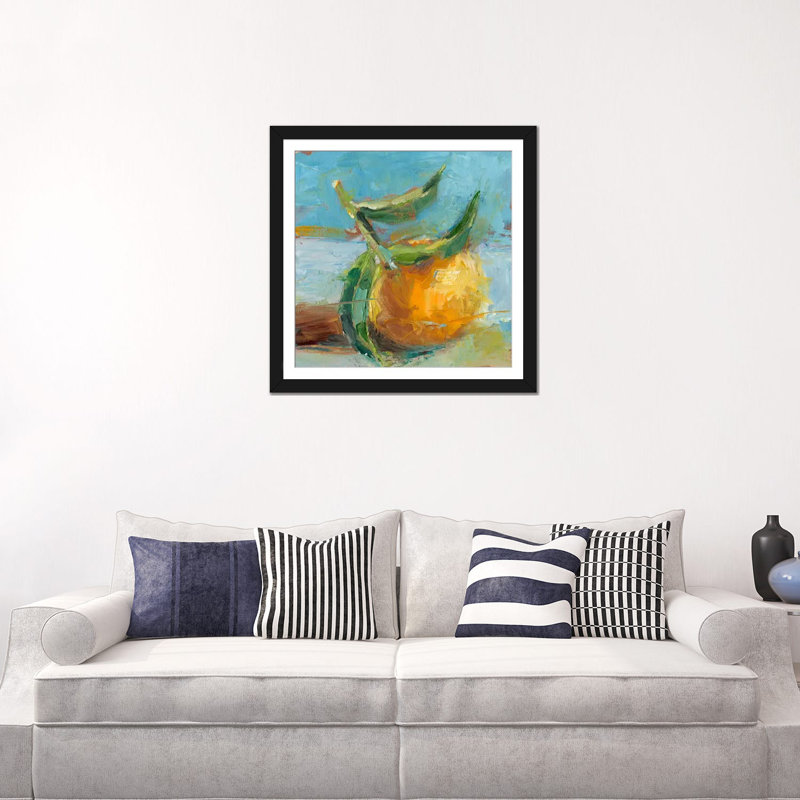 « impressionniste fruit study iii », reproduction sur toile, H 16 po x l 16 po x P 1 po, Papier d'art encadré noir, Blanc