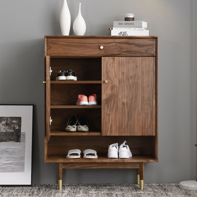 Simple and unique design storage shoe cabinet