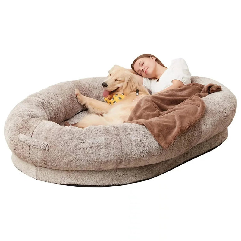 Katarina Nylon Pet Bed, 11.81 cm H x 47.24 cm W x 70.86 cm D, Gradient Khaki