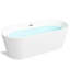 Baignoire autoportante en acrylique avec drain en nickel brossé-103255340-103255341