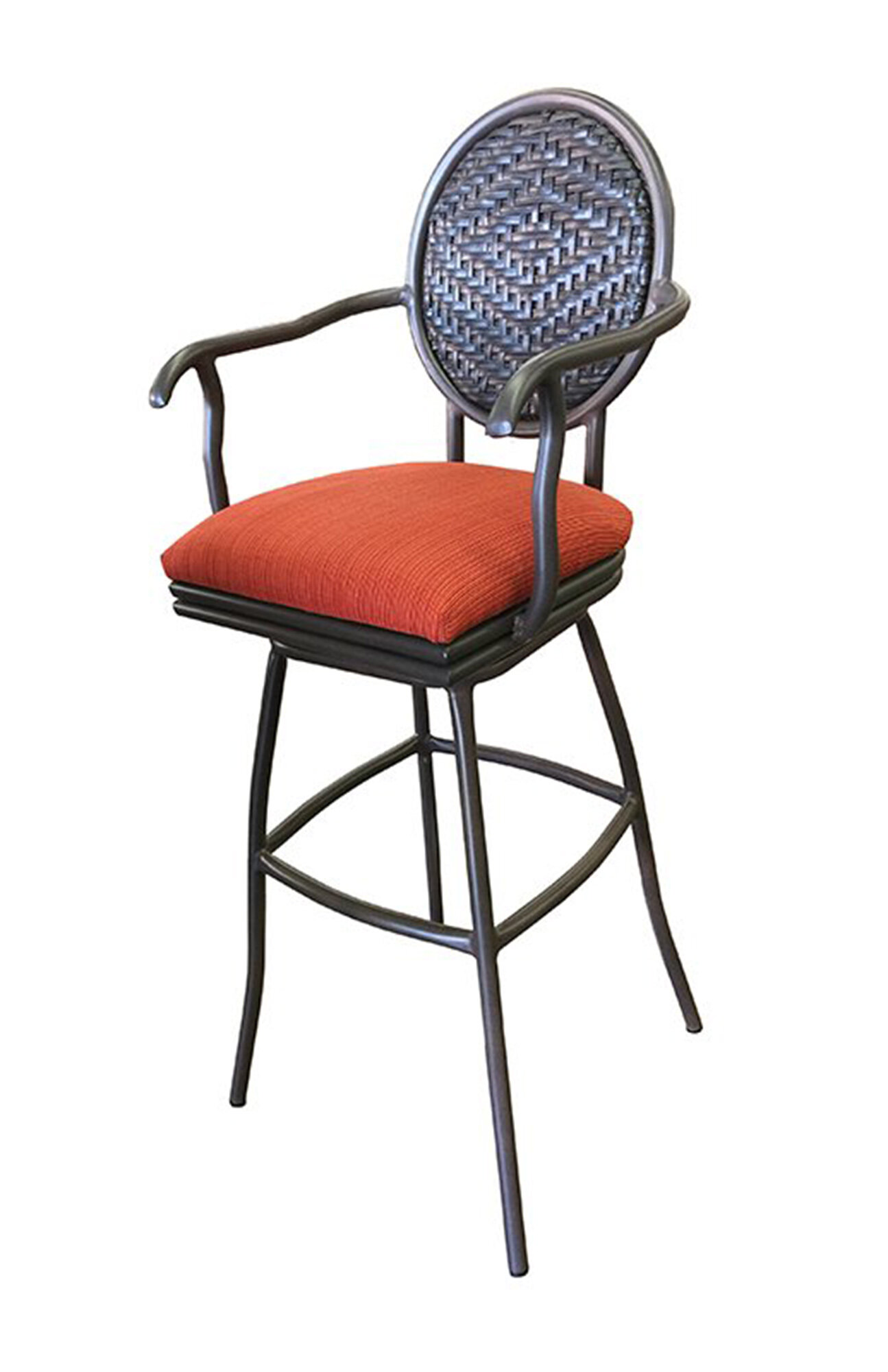 Red Barrel Studio Wolford Metal Outdoor Stool with Cushion Wayfair