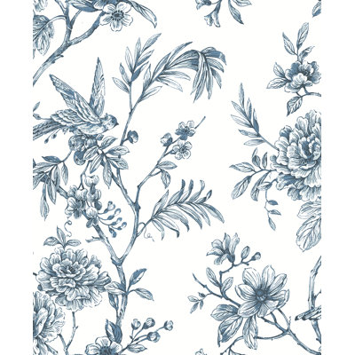 Melvin Floral Trail 33' L x 20.5" W Smooth Wallpaper Roll