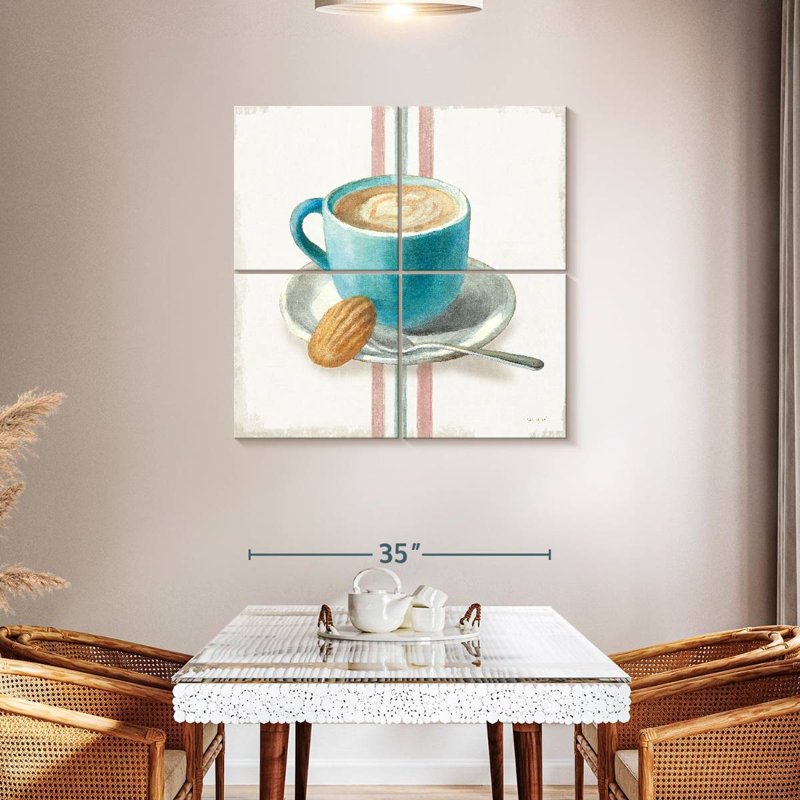 Yarlin «Wake Me Up Coffee I» avec rayures, H 38 po x l 38 po
