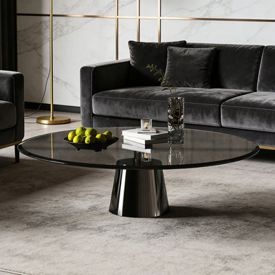 Italian minimalist round coffee table