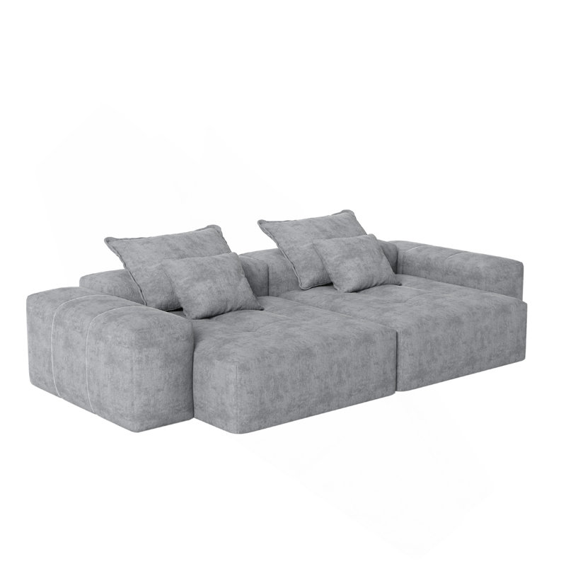 Canapé modulaire surdimensionné moderne avec 2 chaises longues et 2 accoudoirs