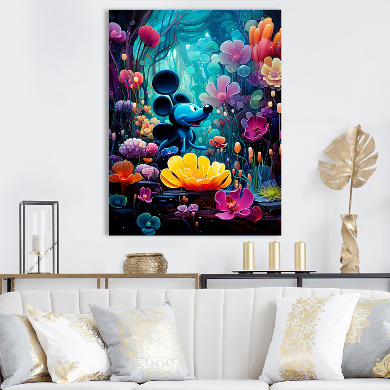 Underwater Sweet Pop Flower Dream - Art mural Pop Art, Toile tendue, H 32 po x l 24 po x P 1 po