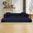 80" Queen-Size Futon Sofa Bed Foldable Couch Bed With 2 Pillows - No Assembly Required-795139716