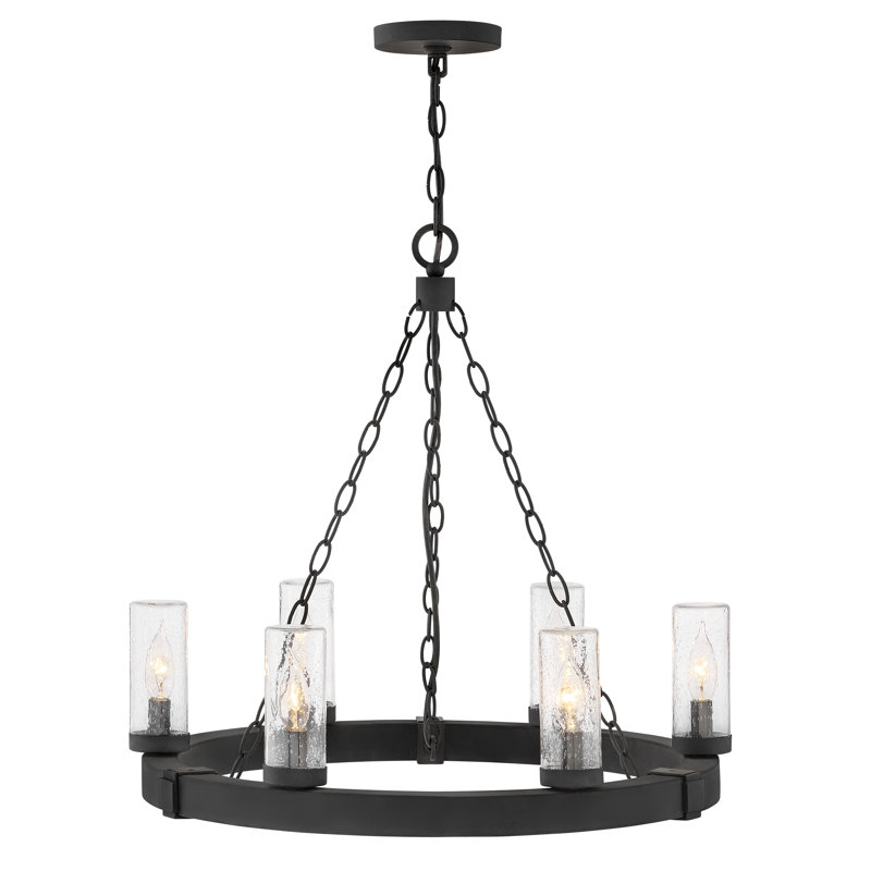 Sawyer Outdoor Chandelier, 23" H x 24" W x 24" D