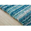 Tapis bleu touffeté à rayures Oralia-1074735004