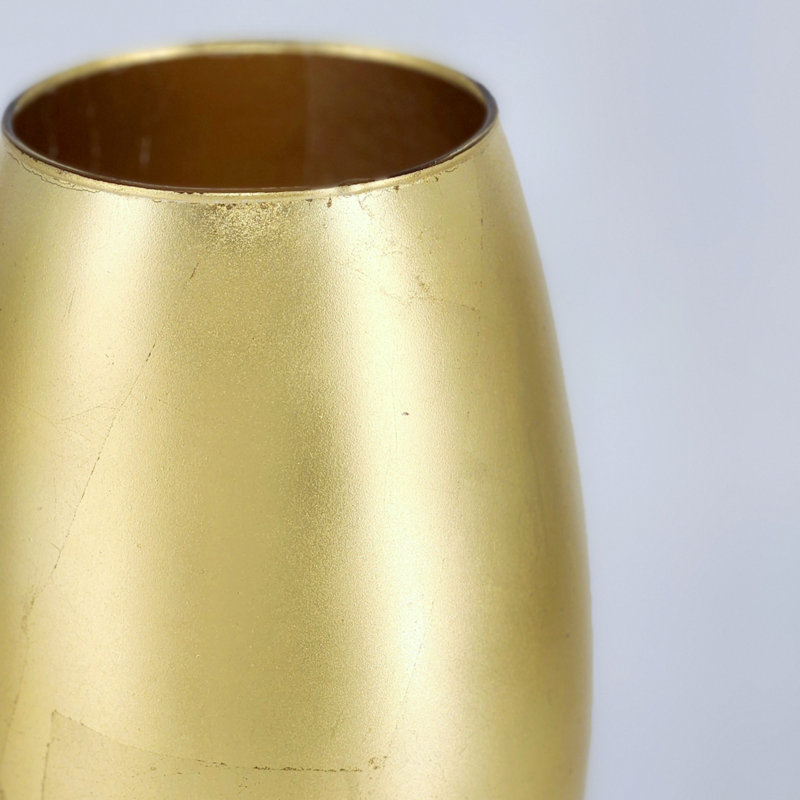 Vase AMaryllis, Doré, Hauteur totale - 10 po