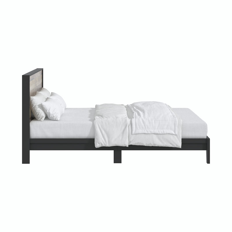 Allyannah 3 Piece Bedroom Set, PC Black/Industrial Oak