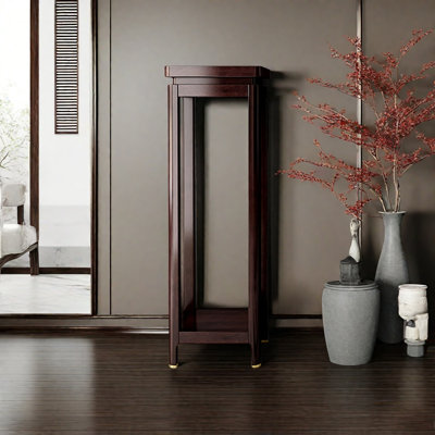 Solid Wood Double - Layer Plant Stand