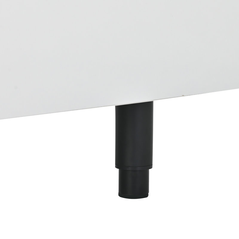 Meuble télé moderne et extensible pour téléviseur de 80 à 89 pouces, 70,1 po à 100 po, meuble télé noir et blanc 80+, réglable de 100 po et plus