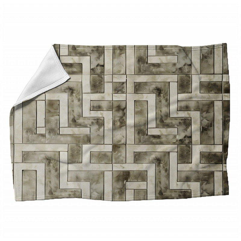 Jeté en peluche floral tendance, Jeté