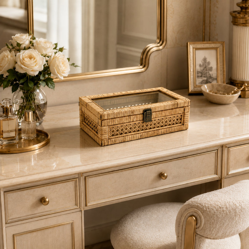 Bayou Breeze Rattan Decorative Bin