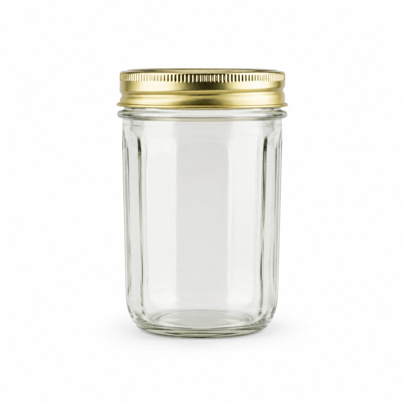 Pot de conserve en verre multi-usages avec couvercle en métal hermétique