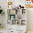 Multi-Functional 7 Shelf Kids Bookcase with 2 Hooks