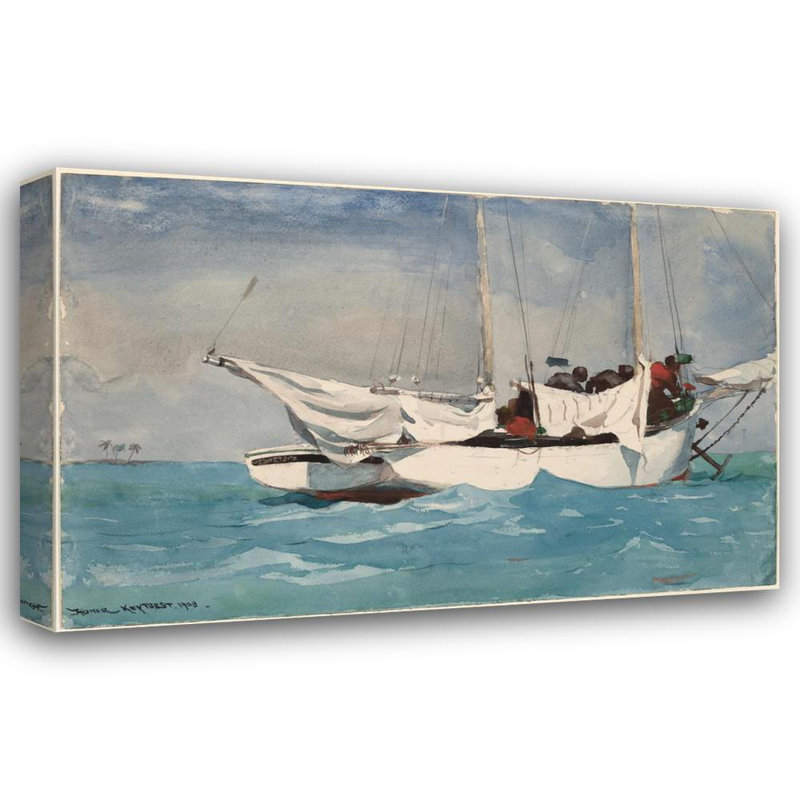 "Key West, Hauler Anchor" par Winslow Homer - Art mural sur toile tendue avec châssis, H 24 po x l 17 po