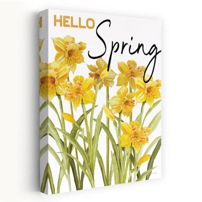 «Hello Spring Daffodils», art floral jonquille printanier contemporain