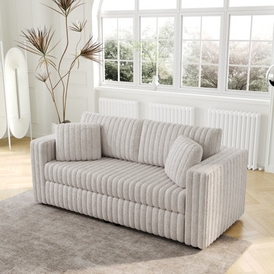 Canapé modulaire moelleux pour 2 personnes 75,6 po gris clair clair: design moderne et distinctif pour un confort ultime dans la chambre à coucher et le salon