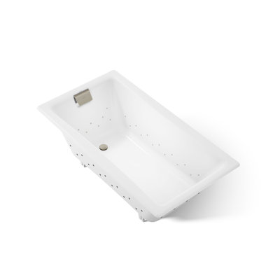 Baignoire tourbillon en fonte émaillée avec chauffe-eau 60 po x 32 po Tea-for-Two