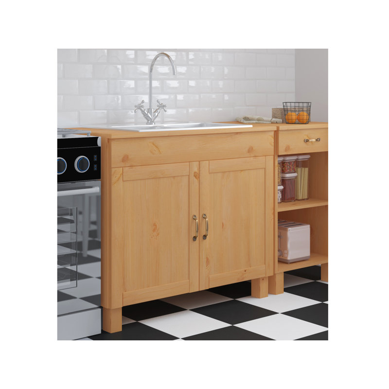 Martindale 100cm Single Bathroom Vanity Base Only, Stain Wax
