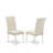 5 Piece Dining Room Table Set Includes a Round Kitchen Table with Dropleaf & Shelves and 4 Light Beige Linen Fabric Parson Chairs, Linen White-23389038-23389009
