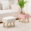 Petit tabouret d'appoint avec repose-pieds en bois-1303797747