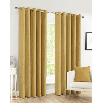 Krishaan Eyelet Blackout Thermal Curtains Pair