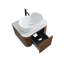 Meuble-lavabo 24 po avec lavabo, armoire murale avec porte-serviettes gratuit, lavabo simple en céramique ovale, sans bonde ni robinet, pré-assemblé